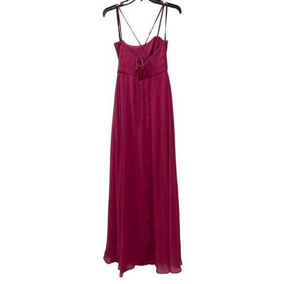 New AFTER SIX Size 2-R SCOOP NECK CONVERTIBLE TIE-STRAP MAXI DRESS W/FRONT SLIT - Picture 11 of 13